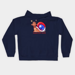 Labor day snail Kids Hoodie